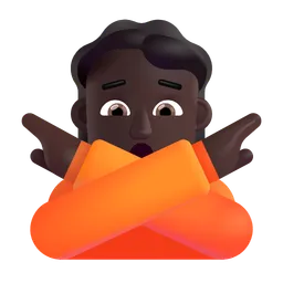 Person Gesturing No: Dark Skin Tone Microsoft 3D Fluent