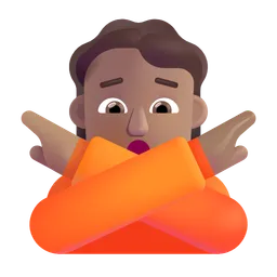 Person Gesturing No: Medium Skin Tone Microsoft 3D Fluent