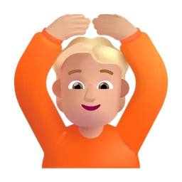 OK 제스처를 하는 사람: 중간 정도의 밝은 피부 톤 Microsoft 3D Fluent