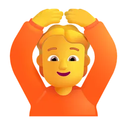 OK 제스처를 하는 사람 Microsoft 3D Fluent