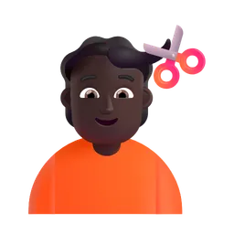 머리를 자르는 사람: 어두운 피부 톤 Microsoft 3D Fluent