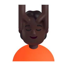 Person Getting Massage: Dark Skin Tone Microsoft 3D Fluent