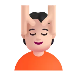 마사지를 받는 사람: 밝은 피부 톤 Microsoft 3D Fluent