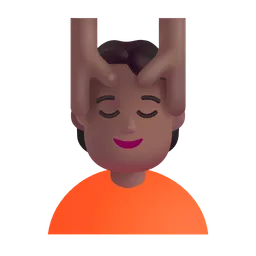Person Getting Massage: Medium-Dark Skin Tone Microsoft 3D Fluent