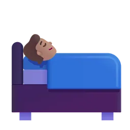 Person in Bed: Medium Skin Tone Microsoft 3D Fluent