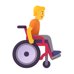 Person in Manual Wheelchair Facing Right Microsoft 3D Fluent