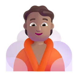 Person in Steamy Room: Medium Skin Tone Microsoft 3D Fluent