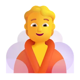 Person in Steamy Room Microsoft 3D Fluent