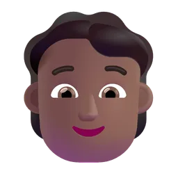 Person: Medium-Dark Skin Tone Microsoft 3D Fluent