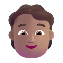 Person: Medium Skin Tone Microsoft 3D Fluent