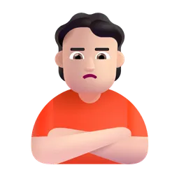 삐죽거리는 사람: 밝은 피부 톤 Microsoft 3D Fluent