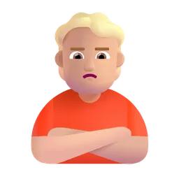 Person Pouting: Medium-Light Skin Tone Microsoft 3D Fluent