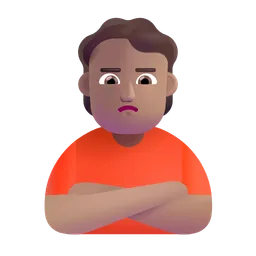 Person Pouting: Medium Skin Tone Microsoft 3D Fluent