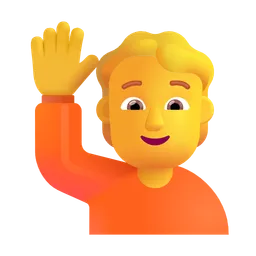 손을 드는 사람 Microsoft 3D Fluent