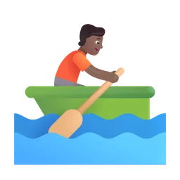 Person Rowing Boat: Medium-Dark Skin Tone Microsoft 3D Fluent