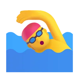 수영하는 사람 Microsoft 3D Fluent