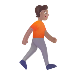 Person Walking Facing Right: Medium Skin Tone Microsoft 3D Fluent