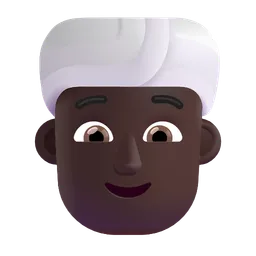 터번을 착용한 사람: 어두운 피부 톤 Microsoft 3D Fluent