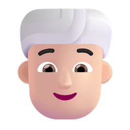 Person Wearing Turban: Light Skin Tone Microsoft 3D Fluent