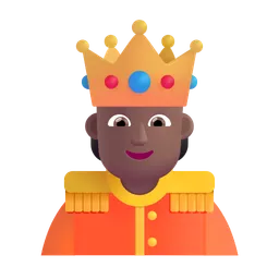 Person with Crown: Medium-Dark Skin Tone Microsoft 3D Fluent