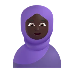 Woman with Headscarf: Dark Skin Tone Microsoft 3D Fluent