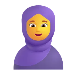 머리 스카프를 두른 여성 Microsoft 3D Fluent