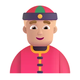 두개골 뚜껑이 있는 사람: 중간 정도의 밝은 피부 톤 Microsoft 3D Fluent