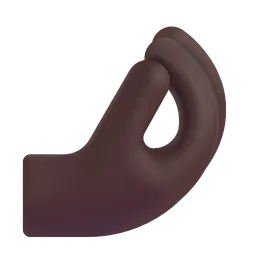 Pinched Fingers: Dark Skin Tone Microsoft 3D Fluent