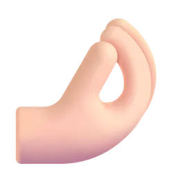손가락 꼬집음: 밝은 피부 톤 Microsoft 3D Fluent