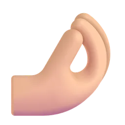 손가락 꼬집음: 중간 정도의 밝은 피부 톤 Microsoft 3D Fluent