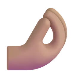 손가락 꼬집음: 중간 피부 톤 Microsoft 3D Fluent