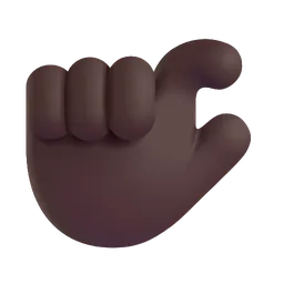 손 꼬집기: 어두운 피부 톤 Microsoft 3D Fluent