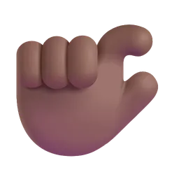Pinching Hand: Medium-Dark Skin Tone Microsoft 3D Fluent