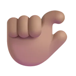 꼬집는 손: 중간 피부 톤 Microsoft 3D Fluent