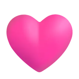 Pink Heart Microsoft 3D Fluent