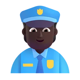 Police Officer: Dark Skin Tone Microsoft 3D Fluent