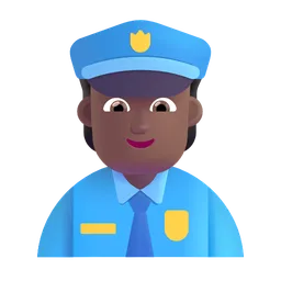 Police Officer: Medium-Dark Skin Tone Microsoft 3D Fluent