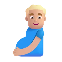 임산부: 중간 정도의 밝은 피부 톤 Microsoft 3D Fluent