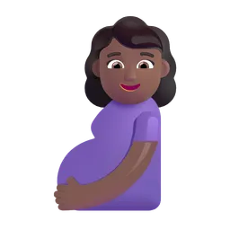 Pregnant Woman: Medium-Dark Skin Tone Microsoft 3D Fluent