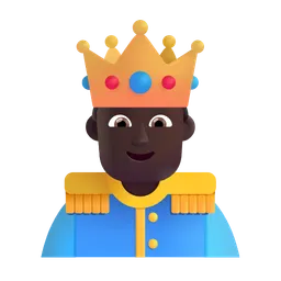 Prince: Dark Skin Tone Microsoft 3D Fluent