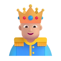 Prince: Medium-Light Skin Tone Microsoft 3D Fluent
