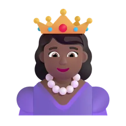 Princess: Medium-Dark Skin Tone Microsoft 3D Fluent