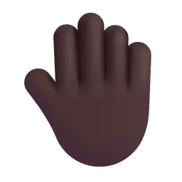 손등을 올린 상태: 어두운 피부 톤 Microsoft 3D Fluent