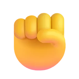 Raised Fist Microsoft 3D Fluent