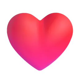 Heavy Black Heart Microsoft 3D Fluent
