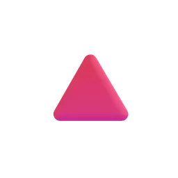 Up-Pointing Red Triangle Microsoft 3D Fluent