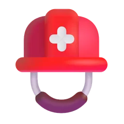 Helmet with White Cross Microsoft 3D Fluent