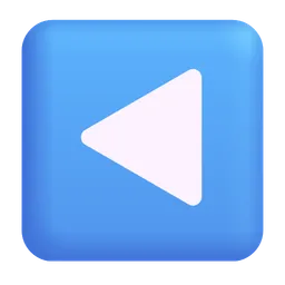 Black Left-Pointing Triangle Microsoft 3D Fluent