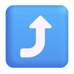 오른쪽 화살표가 위로 커브 Microsoft 3D Fluent