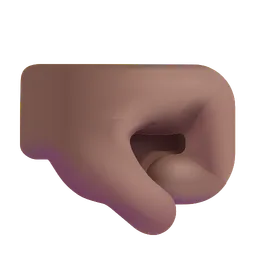 Right-Facing Fist: Medium-Dark Skin Tone Microsoft 3D Fluent